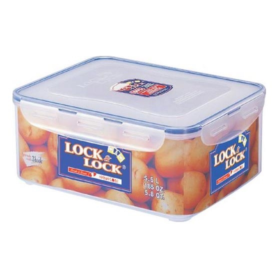 Ēdiena trauks LOCK 5,5 l zila/caurspīdīga