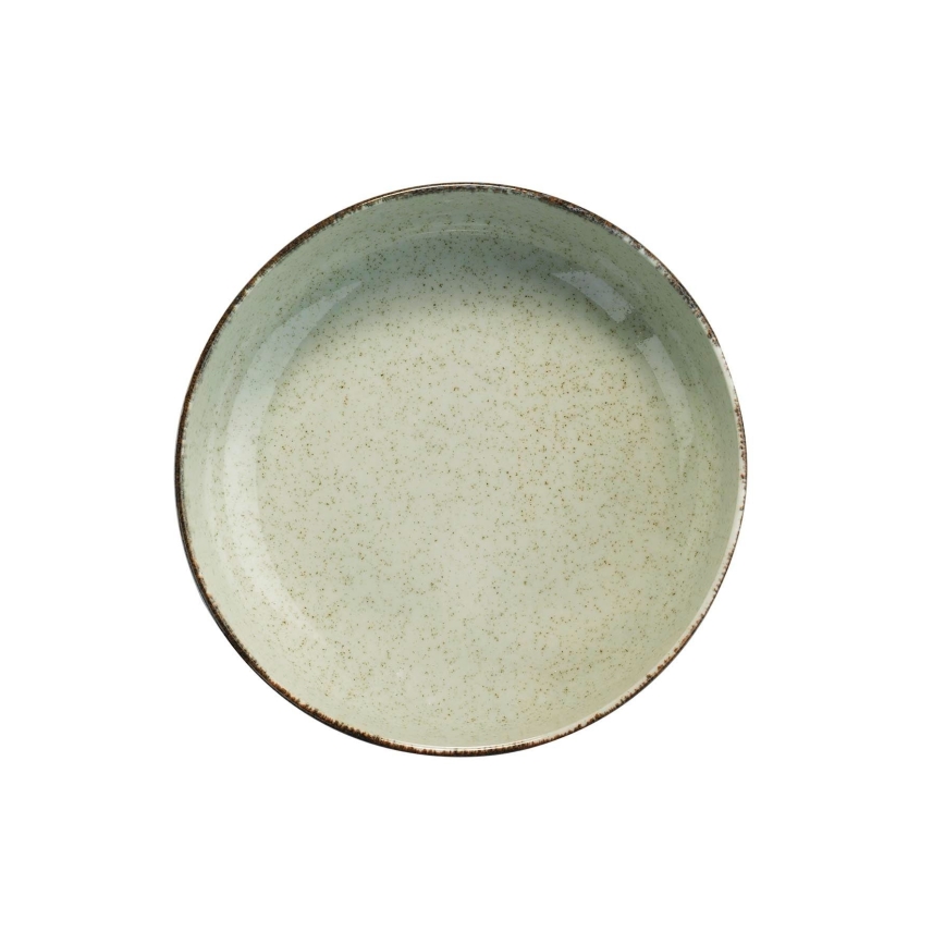 Ēdienu komplekts 12 gab. zaļš/porcelāns