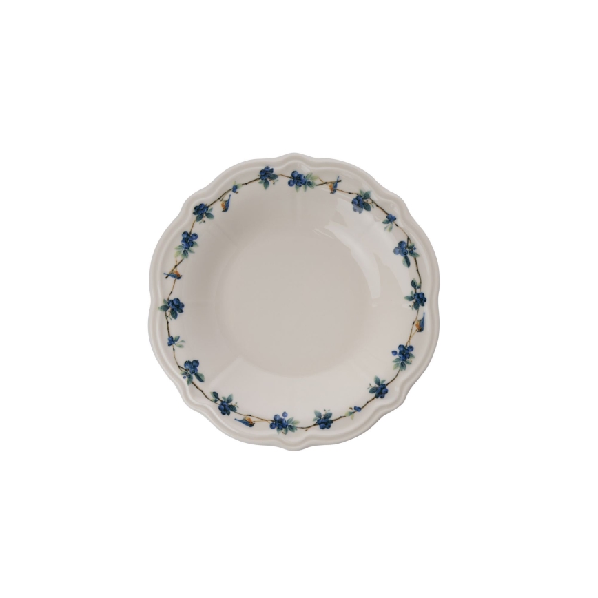 Ēdienu komplekts 24 gab. balta/zila/porcelāns