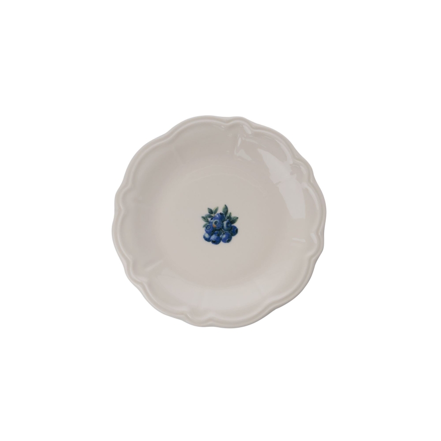 Ēdienu komplekts 24 gab. balta/zila/porcelāns