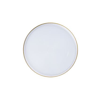 Ēdienu servīze 18 gab. caurspīdīga/zeltaina/no stikla