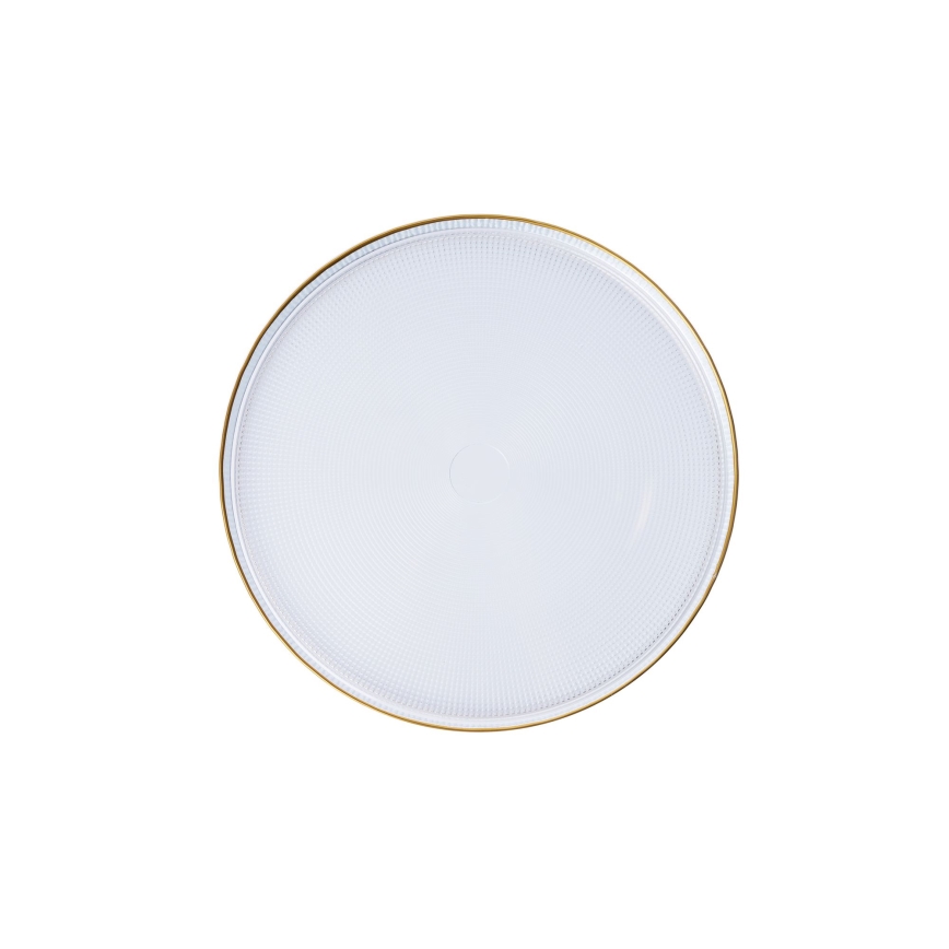 Ēdienu servīze 18 gab. caurspīdīga/zeltaina/no stikla