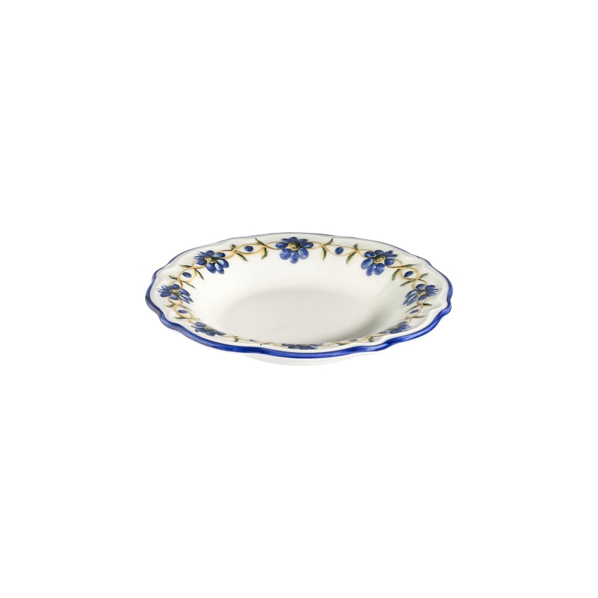 Ēdienu servīze 24 gab. balta/zila/dzeltena/porcelāns