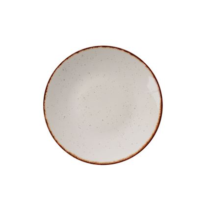 Ēdienu servīze, 24 gab., bēša/brūna, porcelāns