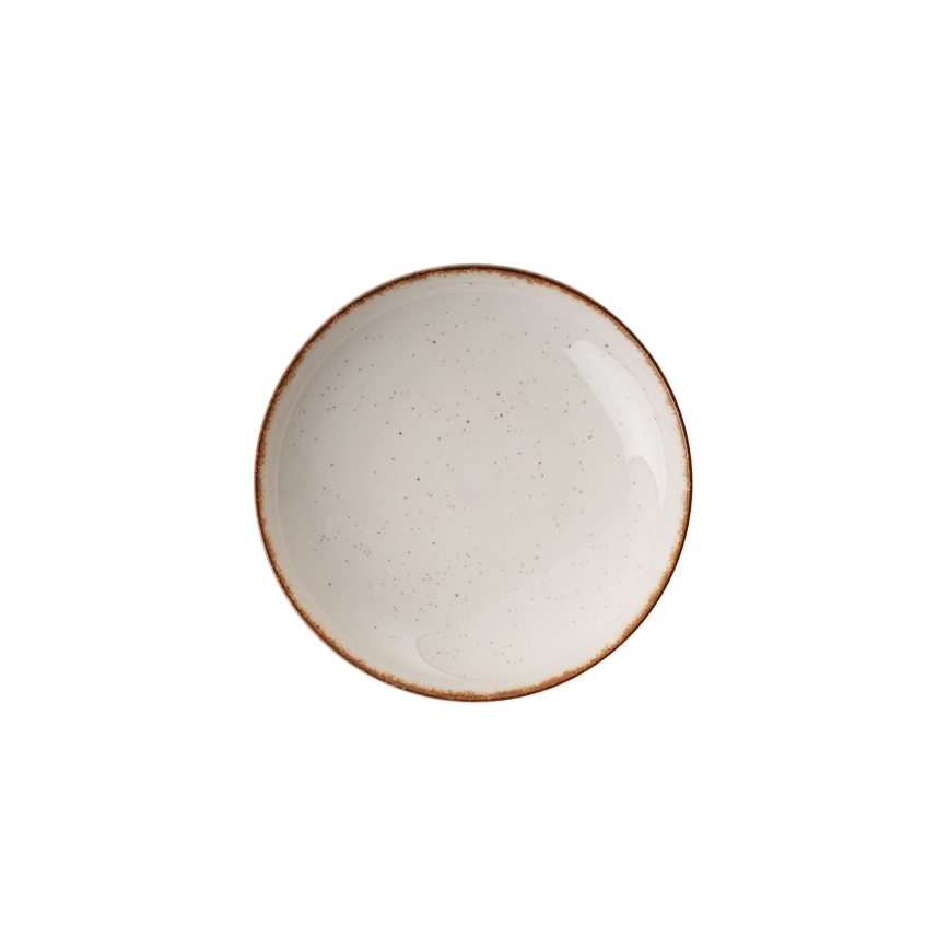 Ēdienu servīze, 24 gab., bēša/brūna, porcelāns