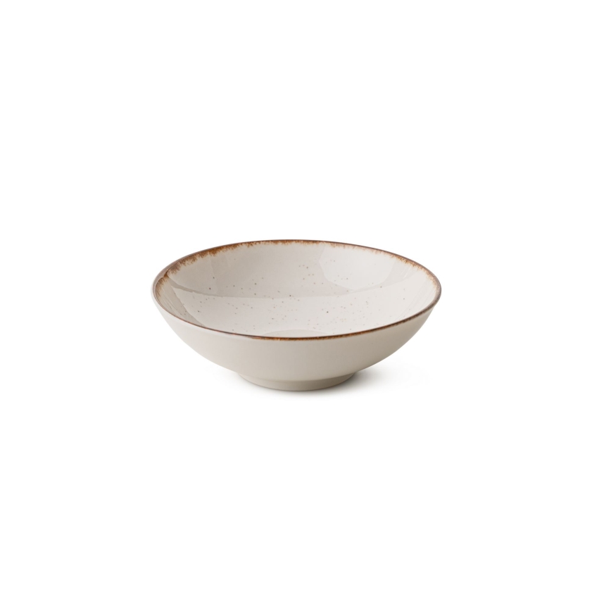 Ēdienu servīze, 24 gab., bēša/brūna, porcelāns
