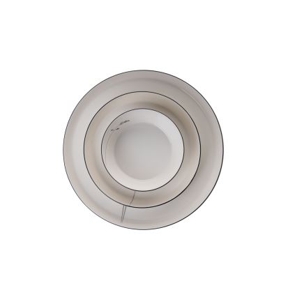 Ēdienu servīze 27 gab. balta/melna/porcelāns