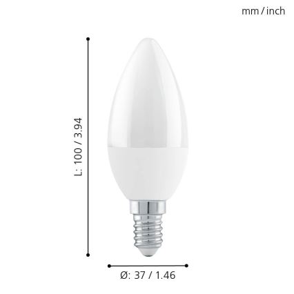 EGLO - LED aptumšojama spuldze E14/6W/230V - STEPDIMMING silti balta