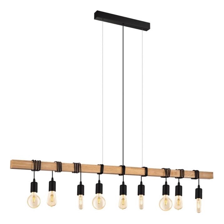 Eglo 182429 - Piekaramā lustra uz troses TOWNSHEND 9xE27/60W/230V