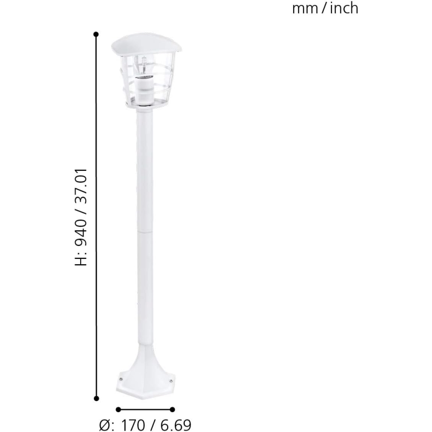 Eglo 18799 - Āra lampa ALORIA 1xE27/60W/230V IP44 balta