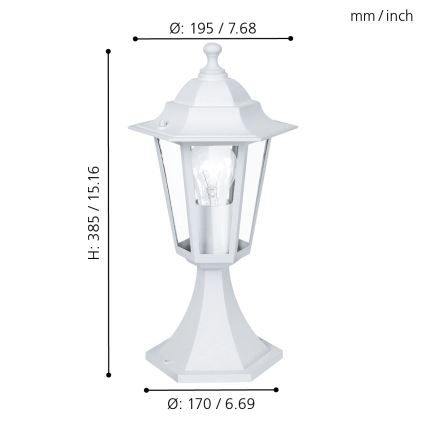 EGLO - Āra lampa 1xE27/60W