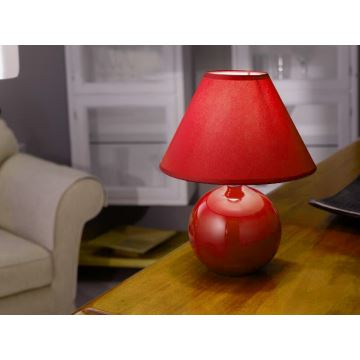 Eglo 23876 - Galda lampa TINA 1xE14/40W/230V sarkana