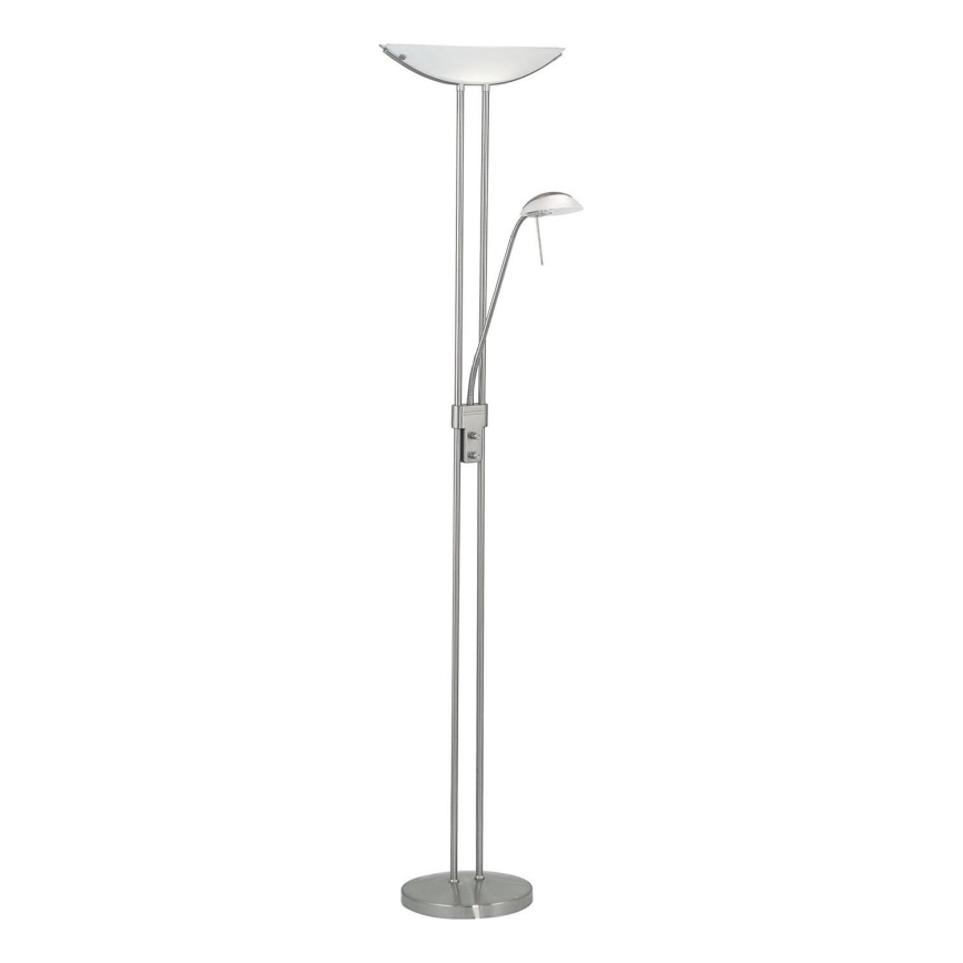 Eglo 25869 - Aptumšojama grīdas stāvlampa BAYA 1xR7s/230W/230V + 1xG9/33W matēts hroms