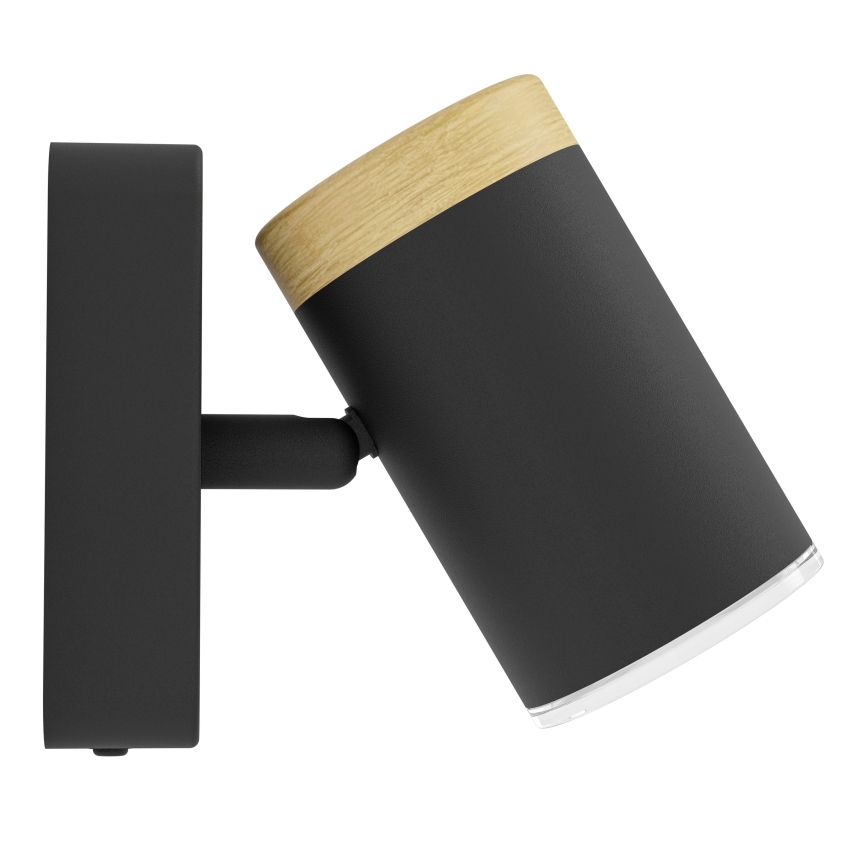 Eglo - vannas istabas sienas prožektors 1xGU10/3W/230V IP44 melns/bēšs