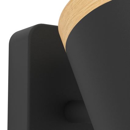 Eglo - vannas istabas sienas prožektors 1xGU10/3W/230V IP44 melns/bēšs