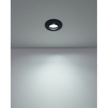 Eglo - KOMPLEKTS 10x LED iebūvējamie griestu gaismekļi LED/4,9W/230V 2700/4000/6500K Ø 9 cm melni