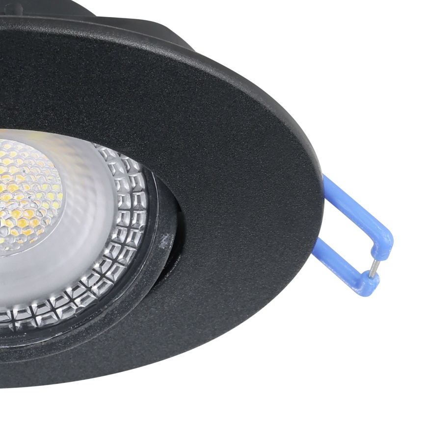 Eglo - KOMPLEKTS 10x LED iebūvējamie griestu gaismekļi LED/4,9W/230V 2700/4000/6500K Ø 9 cm melni