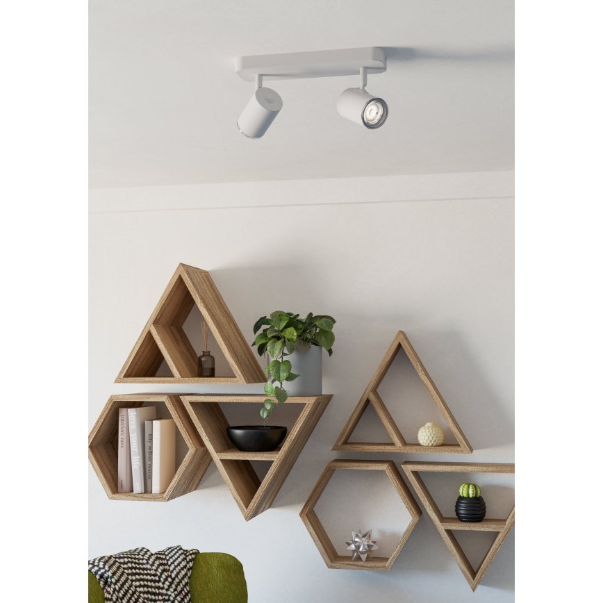 Eglo - Vannas istabas virziena gaismeklis 2xGU10/5W/230V IP44 balts