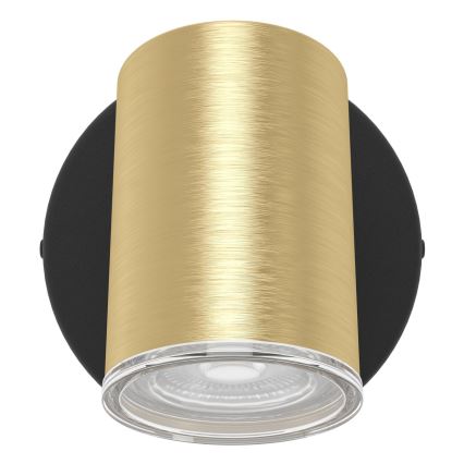 Eglo - vannas istabas sienas virziena gaismeklis 1xGU10/5W/230V IP44 melns/zelts