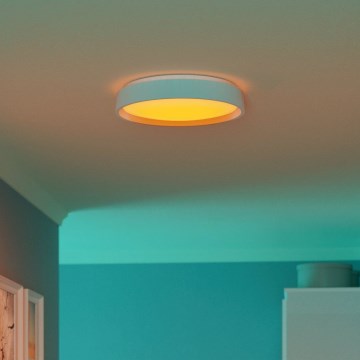 Eglo 300686 - LED RGBW ar regulējamu spilgtumu griestu gaismeklis MASSIGNANO-Z LED/18,5W/230V 2700-6500K Ø 40 cm balts + tālvadība