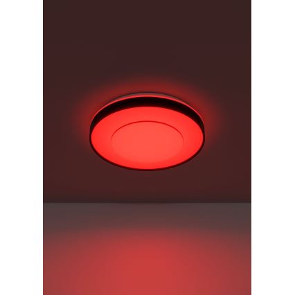 Eglo 300688 - LED RGBW dimmējama griestu lampa MONTERIGGIONI-Z LED/18,5W/230V 2700-6500K Ø 38,4 cm melna + ar tālvadības pulti
