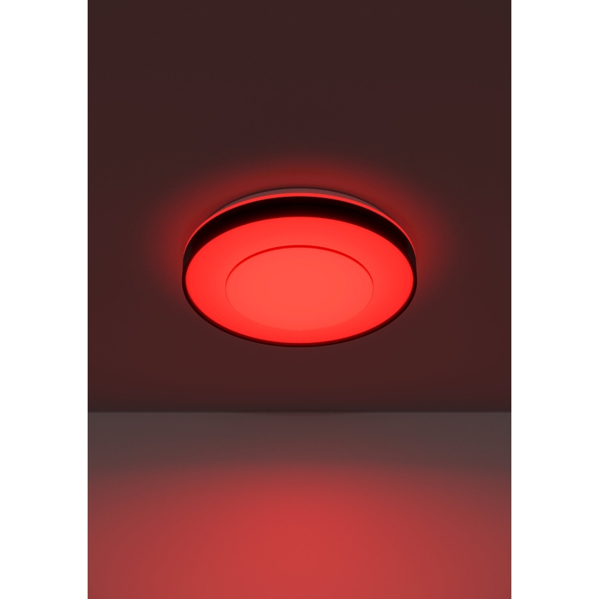 Eglo 300688 - LED RGBW dimmējama griestu lampa MONTERIGGIONI-Z LED/18,5W/230V 2700-6500K Ø 38,4 cm melna + ar tālvadības pulti