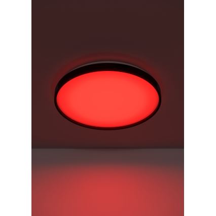 Eglo 300692- LED RGBW dimmējams griestu gaismeklis MOZONCILLO-Z LED/28,3W/230V 2700-6500K Ø 48,4 cm melns + tālvadības pults