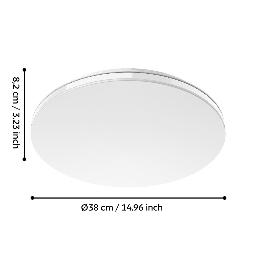 Eglo 300833 - LED RGBW dimējams griestu gaismeklis MALTIGNANO-Z LED/18,5W/230V 2700-6500K Ø 38 cm + tālvadības pults