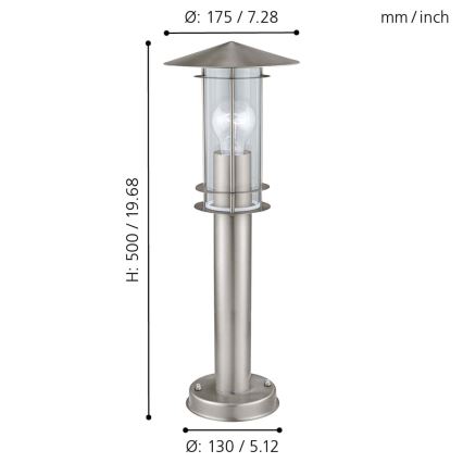 Eglo - Āra lampa 1xE27/60W/230V