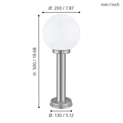 Eglo - Āra lampa 1xE27/60W/230V IP44