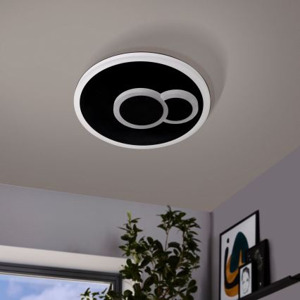 Eglo - LED Griestu lampa LED/7,8W/230V d. 20 cm melna