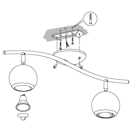 EGLO - LED Starmetis 2xGU10/3W LED