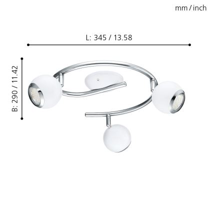 EGLO - LED starmetis 3xGU10/3W LED