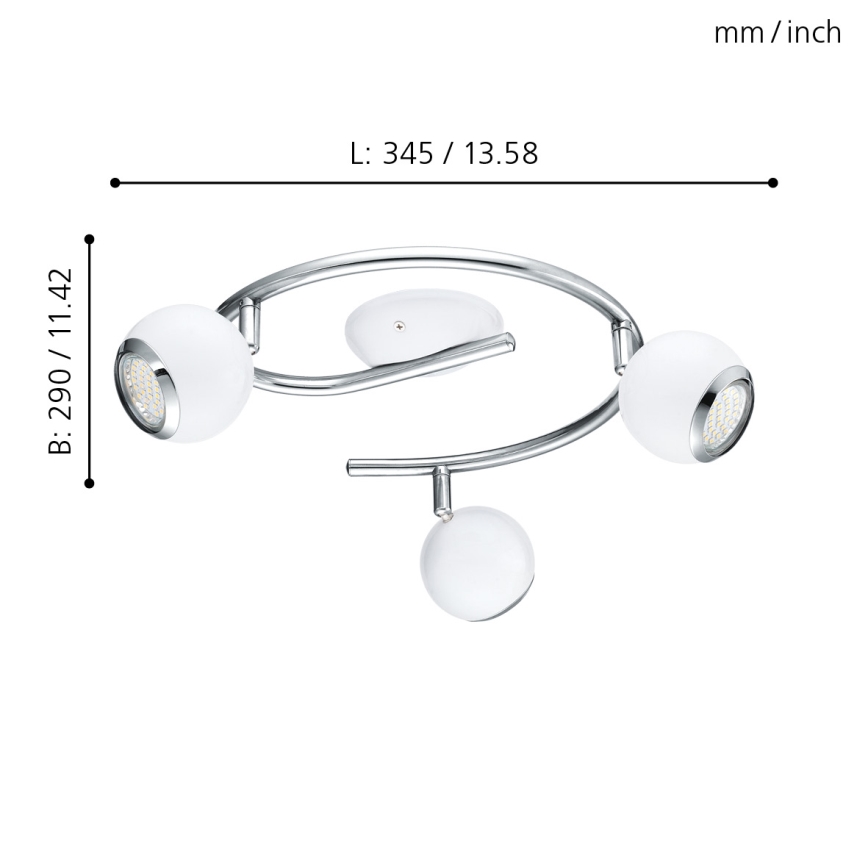 EGLO - LED starmetis 3xGU10/3W LED