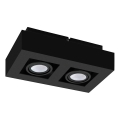 Eglo 31063 - LED spot gaismeklis MENDOZA 2xLED/4,7W/230V 3000K melns