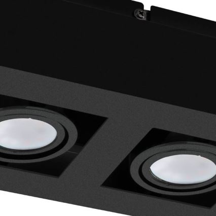 Eglo 31063 - LED spot gaismeklis MENDOZA 2xLED/4,7W/230V 3000K melns