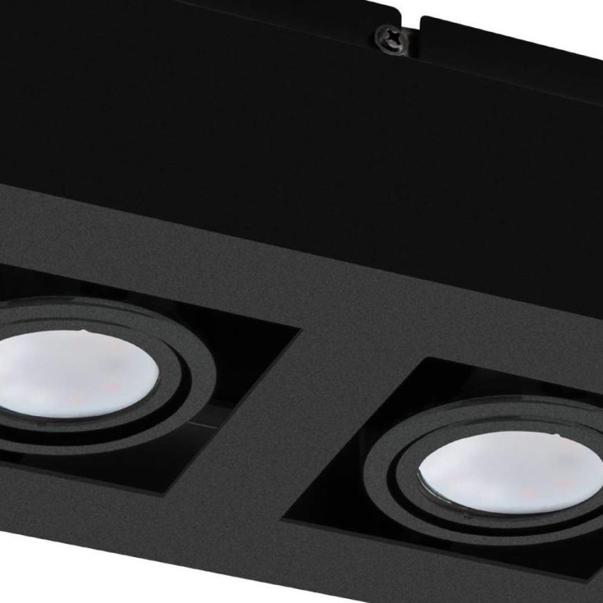 Eglo 31063 - LED spot gaismeklis MENDOZA 2xLED/4,7W/230V 3000K melns