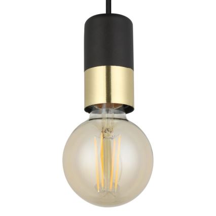 Eglo - Lustra ar auklu 1xE27/40W/230V melna/zelta