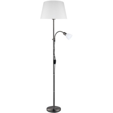 Eglo 31178 - Grīdas lampa ALMACEN 1xE27/60W/230V + 1xE14/25W melna/balta