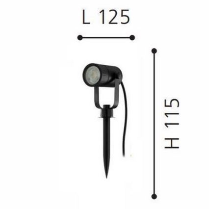 Eglo 31374 - LED RGBW Aptumšojama āra lampa NEMA-Z 1xGU10/5W/230V 2700-6500K IP65 melna