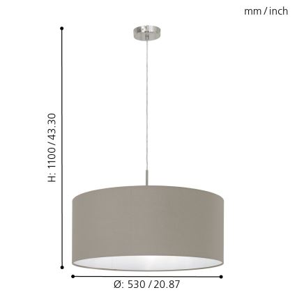 Eglo - Lustra ar auklu 1xE27/60W/230V