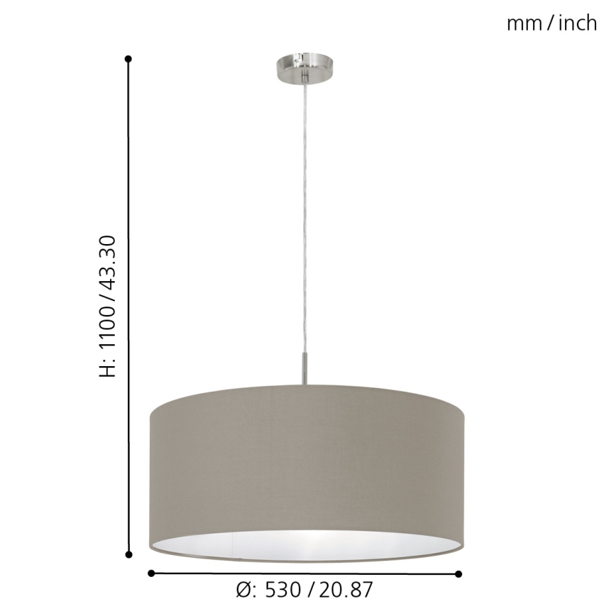 Eglo - Lustra ar auklu 1xE27/60W/230V