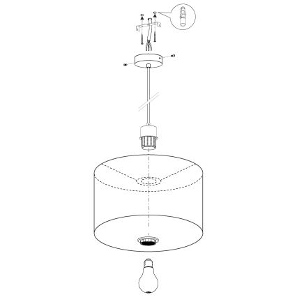 Eglo - Lustra ar auklu 1xE27/60W/230V