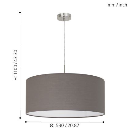 Eglo - Lustra ar auklu 1xE27/60W/230V