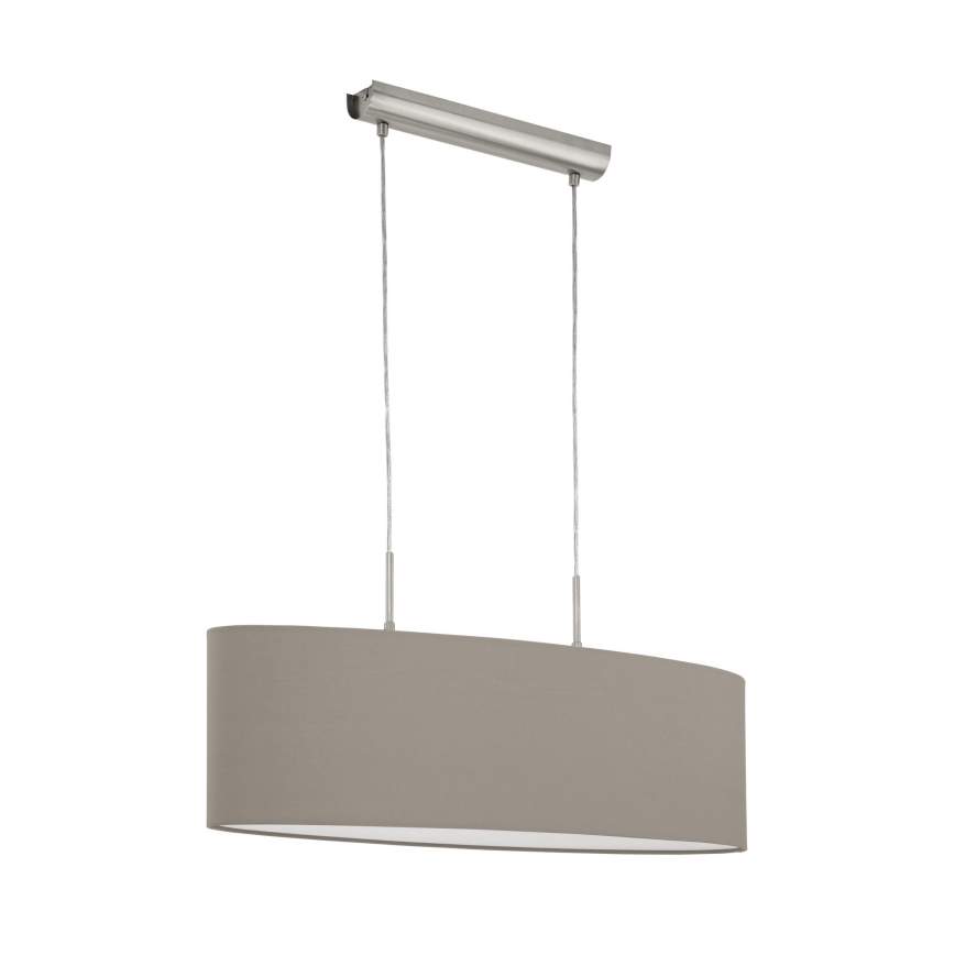 Eglo - Lustra ar auklu 2xE27/60W/230V taupe