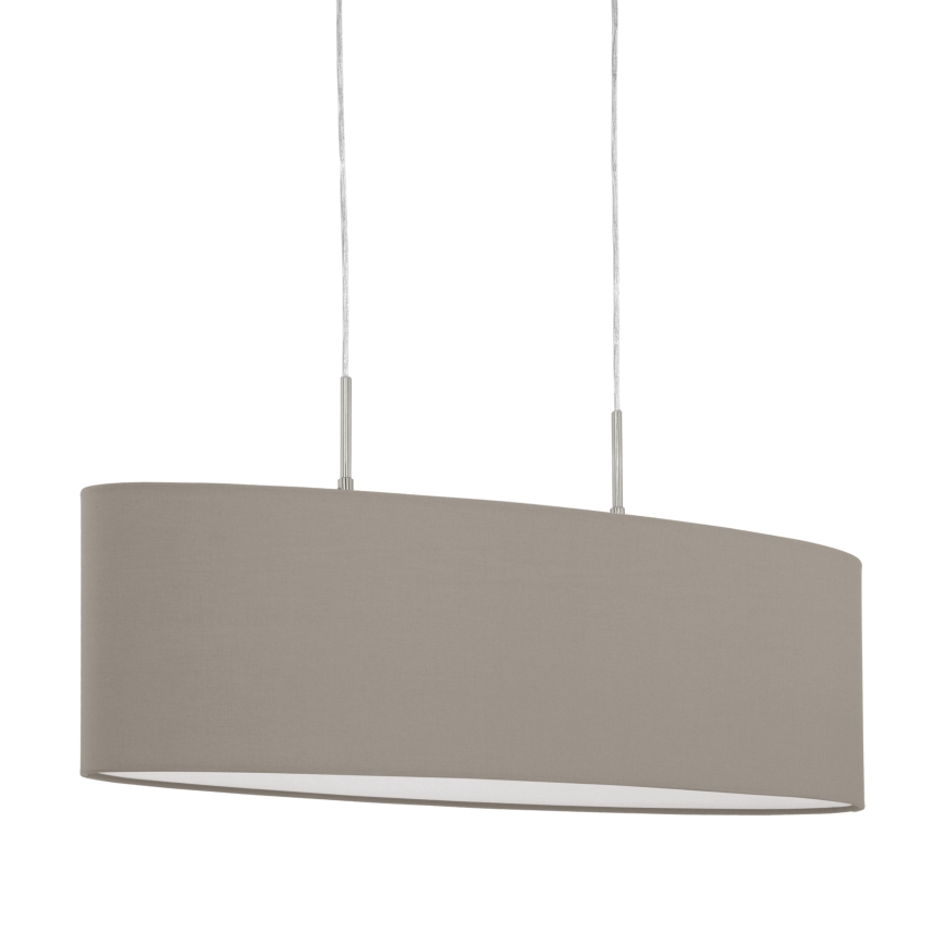 Eglo - Lustra ar auklu 2xE27/60W/230V taupe
