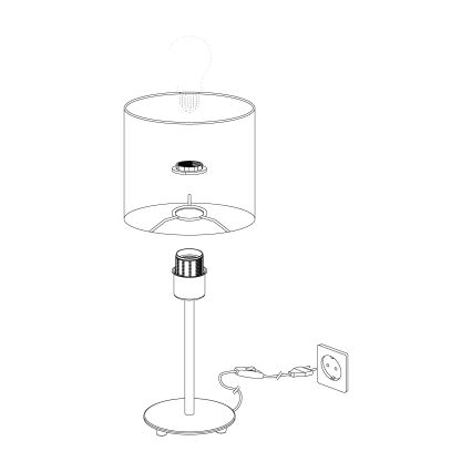 Eglo - Galda lampa 1xE27/60W/230V