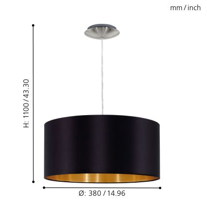 Eglo - Lustra ar auklu 1xE27/60W/230V