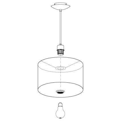 Eglo - Piekarama lustra uz vada 1xE27/60W/230V