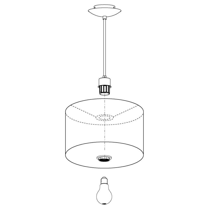 Eglo - Piekarama lustra uz vada 1xE27/60W/230V